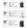 Jingsu suitcase Turnk trolley case large capacity suitcase student password case leather case matte gray 26 inches