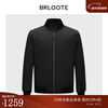 Brloote Shopping Mall Same Style Men's Cotton Jacket Lightweight, Wear-Resistant and Easy to Care Retro Sports Baseball Collar Cotton Jacket for Men Black L (175/96A)
