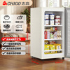 CHIGO first-class energy-efficiency retro freezer upright freezer small European-style single-door freezer refrigerated freezer energy-saving silent office retro freezer freezer household small freezer 90L retro white freezer first-class energy efficiency + full freezing