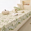 Xizi yarn pure cotton fabric bay window mat window sill mat universal for all seasons 2026 new thin style light luxury high-end machine washable cover cloth Green field forest non-pilling non-stick hair fine workmanship 90cm*240cm