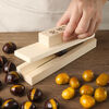 CLCEY adapts to chestnut and coni chestnut opener to open chestnut artifact solid wood peeling raw chestnut and lotus seed machine household cross opening suitable for ordinary chestnut + coni chestnut