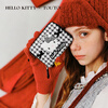 Toutou new Sanrio Hello Kitty houndstooth card bag cute coin purse clutch bag birthday New Year Valentine's Day gift