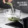 Yusen Yi Wash Fruit Drain Basket Multifunctional Sink Wash Basin Convenient Internet Celebrity Kitchen Plastic Drainage Bowl Creative Fruit Plate Transparent Gray One + Transparent Color One