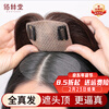 Baisitang wig women's long hair hair piece replacement hair block on top of head to cover white hair, light, invisible, traceless, increase hair volume, straight hair, full real hair
