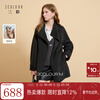 Tricolor Sheep Wool 2025 Winter New Stand Collar Double-sided Wool Coat Mid-Length Loose Coat M Dark Gray M 160/84A