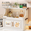 Nafenai Cup Storage Rack Desktop Teacup Water Cup Rack Dustproof Tea Set Mug Coffee Tea Bag Folding Storage Cabinet Two-layer 40cm long Large opening for easy access Folding requires no installation