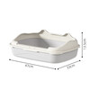 Cat litter box extra large semi-enclosed cat litter box cat toilet anti-take-out and anti-splash cat litter box complete set off-white large adult cat 47*33*13.5