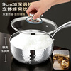 Sonorous pure titanium snow pan small milk pot baby infant food supplement pot household one-person meal uncoated instant noodles cooking noodle small soup pot 100% pure titanium antibacterial rate 99.9% 20cm