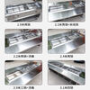 TAPNM mobile stall folding food cart night market Oden skewers spicy hot pot multi-functional stall cart with roof 1.4 meters + 0.5 meters two-pot simple model gas model (free shipping)