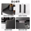 Tea cabinet storage cabinet modern minimalist living room side cabinet storage cabinet wall-mounted integrated storage cabinet household small cabinet visible cabinet door light luxury gray 80*34*92CM