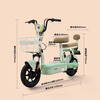 Tailing electric bicycle Koi 2026 new national standard electric bicycle 48V13AH lead-acid long battery life can be licensed for men and women commuting vanilla white