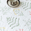 Bay window mat window sill mat 100% cotton for all seasons non-slip thin 100% cotton fabric pastoral style tatami balcony mat Shili Fangcao-white 110*240cm