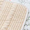 Bay window mat window sill mat 100% cotton for all seasons non-slip thin 100% cotton fabric pastoral style tatami balcony mat Shili Fangcao-white 110*240cm