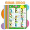 Hairun Sunshine Preschool Education Wall Charts (17 pictures in total) Chinese and English bilingual early education enlightenment toys stickers with animal pinyin vegetables and fruits to recognize numbers extracurricular books extracurricular independent reading holiday reading