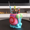 Creative and cute small snail pen holder storage box office desktop student children girls boys large capacity high appearance small snail pen holder