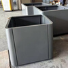 Outdoor stainless steel flower box, landscape flower bed, flower pot, commercial street sales department, flower trough, square tree box customization, style one, consult customer service for customization, length 120*width 40*height 50cm (galvanized sheet)