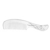 CS China Silver 999 pure silver long-handled hair comb hand-engraved silver comb as a birthday gift for my wife and mother