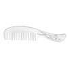 CS China Silver 999 pure silver long-handled hair comb hand-engraved silver comb as a birthday gift for my wife and mother