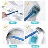Nolan Sendi wall-mounted toilet brush set 2 brush heads 1 base TPR material bathroom toilet cleaning
