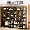 Mianmei Bogu rack solid wood new Chinese tea display cabinet tea room tea cabinet modern simple Duobao Pavilion ornaments storage shelf 120 height with door with pump walnut color no specifications