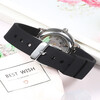 Universal silicone rubber watch strap black suitable for Casio Citizen Armani ck Tissot dw men's and women's wristband (C24) orange strap 18mm