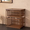 Evesigar desktop storage rack multi-layer dining table cabinet tea bag cup storage rack drawer-type snack storage layered organization artifact brown double layer (teak board)