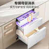 Haier EB130B small red flower embedded disinfection cabinet household sterilization cabin 130L light wave pasteurization 3.0 large capacity disinfection cupboard three doors three drawers white mother and baby grade