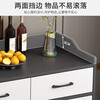 Zhen Yan selects sideboard integrated wall storage cabinet living room multi-layer storage cabinet multi-functional cabinet wine cabinet cupboard tea cabinet with built-in guardrail black + white 80CM two doors and two drawers