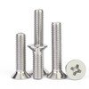 Jinchao 304 stainless steel cross flat head screws small machine countersunk head screws M2.5M3M4M5M6M8M10M12 M5*12 (20 pieces)