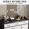 Zhen Yan selects sideboard integrated wall storage cabinet living room multi-layer storage cabinet multi-functional cabinet wine cabinet cupboard tea cabinet with built-in guardrail black + white 80CM two doors and two drawers