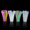 Petunia disposable straws paper straws plastic straws PLA straws milk tea straws juice drink straws art straws 100 pieces (19.5cm black single smoothie tube) straws