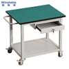 Wenstan W7668 double-layer one-pull anti-static mobile workbench laboratory trolley wheeled movable packaging table 100*60*75cm one-pull customized