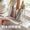 Lazy corner chopstick barrel countertop stainless steel tableware drain rack chopstick cage storage box spoon chopstick rack storage rack mildew-proof 304 stainless steel-countertop tableware drain rack
