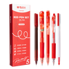 M&G Teacher's Day Gift Press Gel Pen 0.5 Red Pen Small Set Student Teacher Signature Pen Water Pen Stationery Office Supplies Red 5 Pieces/Box HAGP3007 Start of School