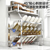 Jiabaili installation-free stainless steel spice rack kitchen countertop spice bottle jar storage supplies oblique spice rack