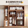 Mige Oak Wardrobe Bedroom Sliding Door Solid Wood Storage Cabinet Oak Three Doors 1.8 Meter Sliding Door