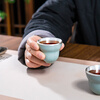 Guiyintang silver cup pure silver 999 ice cracked porcelain covered silver tea cup pure silver liner wine cup high-end tea set