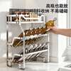 Jiabaili installation-free stainless steel spice rack kitchen countertop spice bottle jar storage supplies oblique spice rack