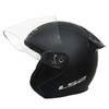 LS2 new motorcycle helmet quarter helmet electric moped four seasons large tail large size men and women half helmet OF608 matte black 3XL (recommended 61-62CM)