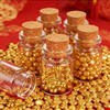 Yusenyi Gold Small Golden Bean Pure Gold 999.9 Golden Bean Gold Savings Investment Gold Collection Pure Gold Transfer Beads Investment White Bar Installment 5g with Certificate + Gold Savings Bottle