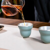 Guiyintang silver cup pure silver 999 ice cracked porcelain covered silver tea cup pure silver liner wine cup high-end tea set
