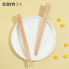 Corn Children's Bamboo Chopsticks 6 to 12 Years Old Second Stage Household Baby Special Student Chopsticks Unpainted Bamboo 4 Chopsticks Natural