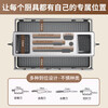 Midea kitchen knife holder storage rack multifunctional chopstick barrel for kitchen knives, cutting boards, integrated storage rack wall-mounted chopstick cage knife holder standard gun gray