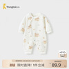 Tongtai (TONGTAI) baby jumpsuit autumn and winter pure cotton warm baby clothes newborn romper pajamas coffee color 73cm