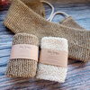 Mengma sisal dotted linen cotton bath towel, bathing gloves, pull back strip, rub back, remove grease, clean skin and blisters, 2 Mengma gloves