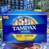 TAMPAX tampons, American long catheter type, non-sensory built-in menstrual swabs, 96 pieces, non-fluorescent, normal flow + large flow, recommended combination