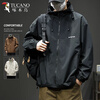 Woodpecker Outdoor Jacket Men's Jacket Spring Autumn Winter 2026 New American Casual Black Thickened Cotton Work Jacket Black-1 Spring and Autumn Regular L Recommended 130-145 catties