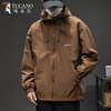Woodpecker Outdoor Jacket Men's Jacket Spring Autumn Winter 2026 New American Casual Black Thickened Cotton Work Jacket Black-1 Spring and Autumn Regular L Recommended 130-145 catties