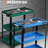 GREENER Tool Cart Auto Repair Mobile Three-Layer Trolley Workshop Toolbox Parts Cart Repair Large Thickened Tool Cabinet Blue Upgraded Parts Cart + Maintenance Set