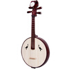 FLOFAIR ethnic plucked instrument hardwood bone flower beginner entry level examination Zhongruan Qin ZR-01 band troupe hardwood unnotched elbow round sound hole Zhongruan